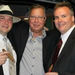 Johnny Kovar, Ron "Jaws" Jaworski, and John Ost at the Jaws Cigar Charity Event!